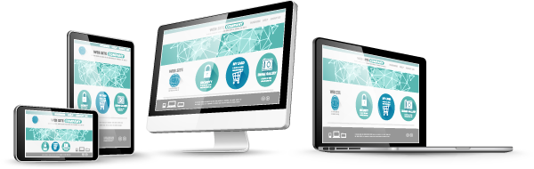 responsive web design shown on different devices